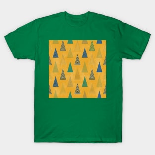 Gold Minimal Christmas Trees T-Shirt